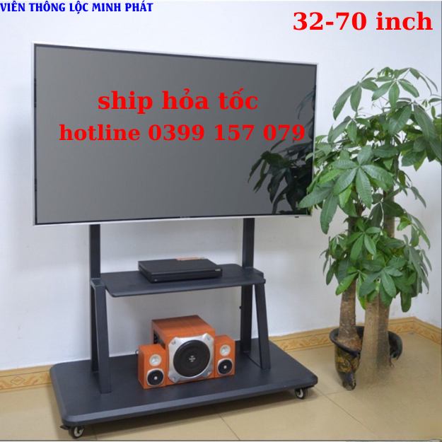 Giá Treo Tivi Di Động 1700 32 - 43 - 50 - 55 - 65 - 70 Inch Kệ Treo Tivi Có Bánh Xe Di Chuyển -Hàng nhập Khẩu