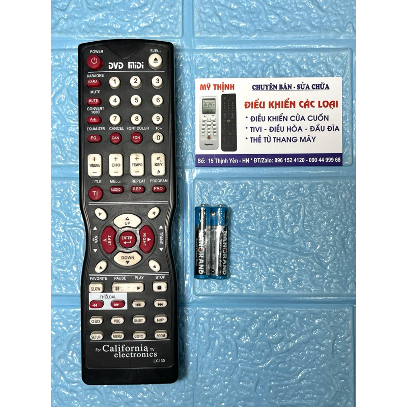 Điều khiển đầu karaoke 6 số CALIFORNIA hàng zin theo đầu.