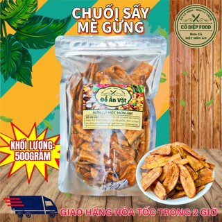 Chuối Sấy Mè Gừng Giòn Tan 1Kg [FREE SHIP] TỪ ĐƠN 50K, [Loại Đặc Biệt] Hàng ngon nhà làm