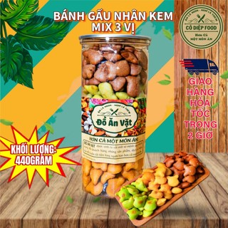 Bánh Gấu 3 Vị Siêu Ngon  - Lọ 480Gram [FREE SHIP] TỪ ĐƠN 50K, [Loại Đặc Biệt] Hàng Ngon Nhà Làm
