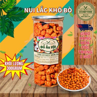 Nui Sấy Khô Bò Lá Chanh Lon 300Gram [FREE SHIP]TỪ ĐƠN 50K, [Loại Đặc Biệt] Hàng ngon nhà làm