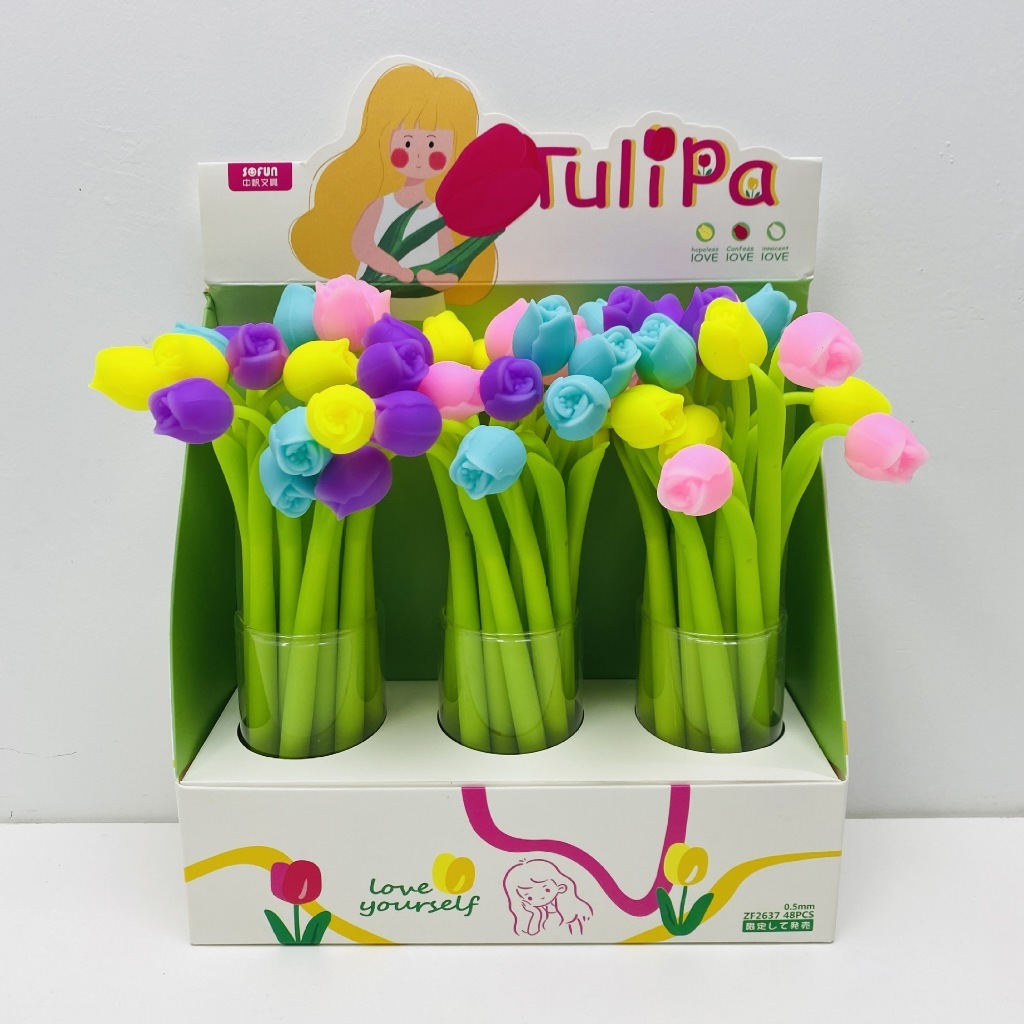 Bút bi cute CT28 ngòi 0.5mm, mực đen nét chữ đều có nhiều nhân vật hình hoạt hình cute dễ thương