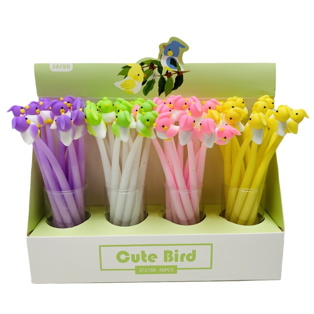 Bút bi cute CT28 ngòi 0.5mm, mực đen nét chữ đều có nhiều nhân vật hình hoạt hình cute dễ thương