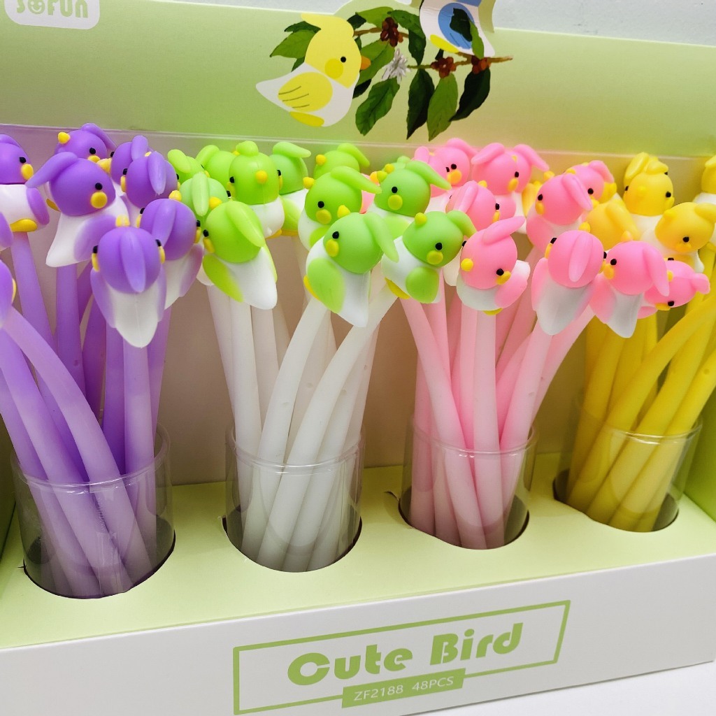 Bút bi cute CT28 ngòi 0.5mm, mực đen nét chữ đều có nhiều nhân vật hình hoạt hình cute dễ thương