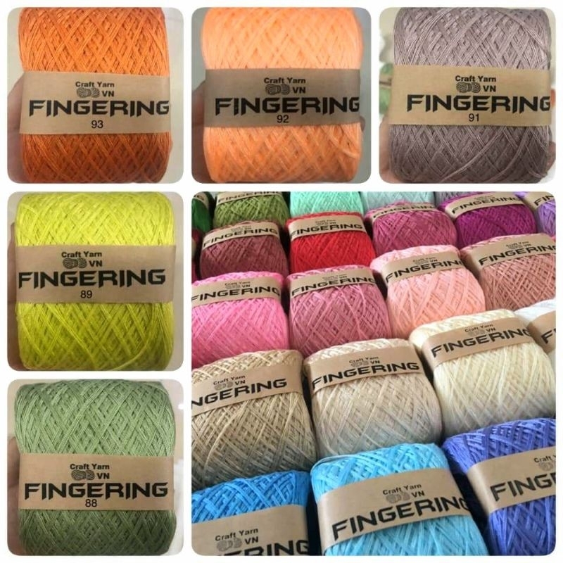 Sợi Fingering đan móc khăn, áo, bikini