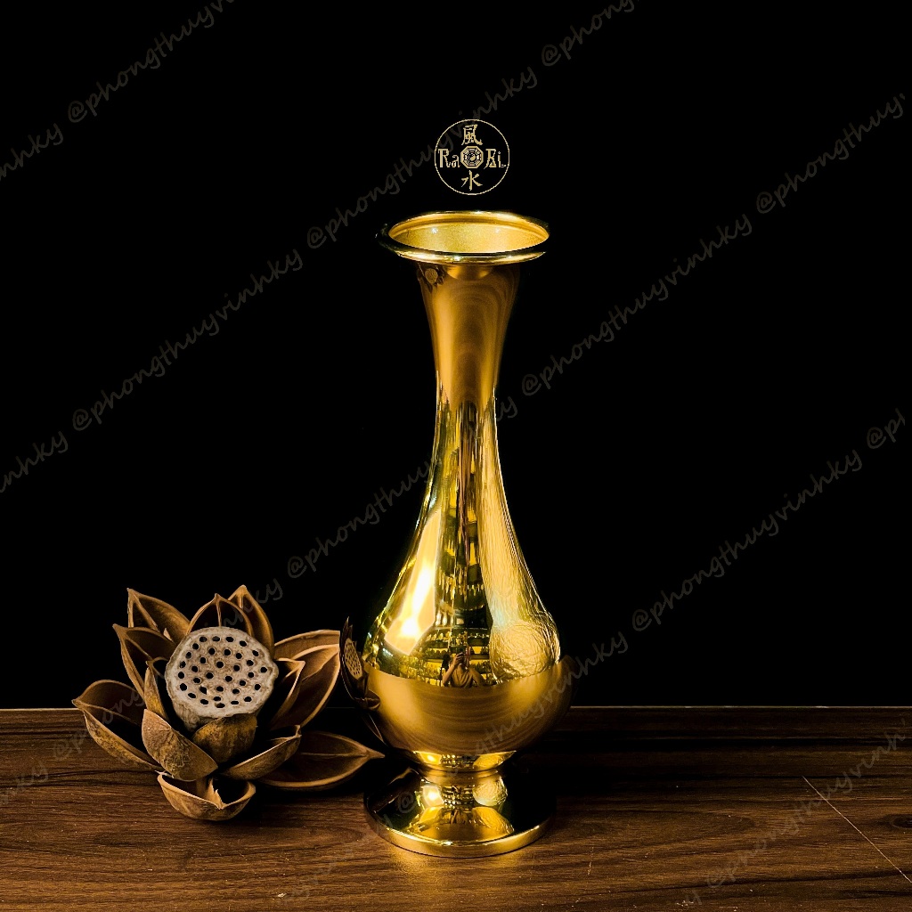 Bình Bông Mini 18cm - Vật Phẩm Đồng Thờ Cúng Vĩnh Tiến Chất Lượng Cao