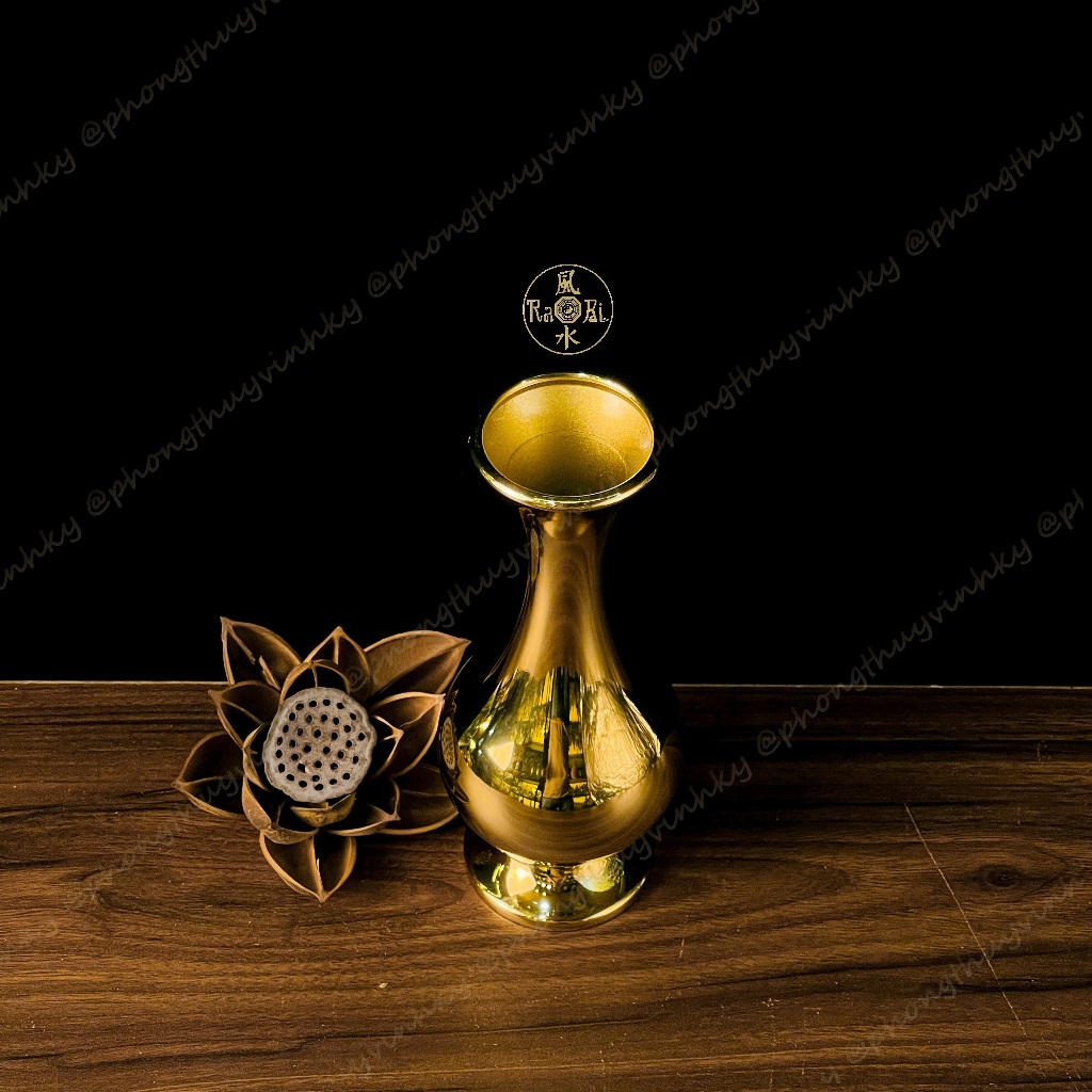 Bình Bông Mini 18cm - Vật Phẩm Đồng Thờ Cúng Vĩnh Tiến Chất Lượng Cao