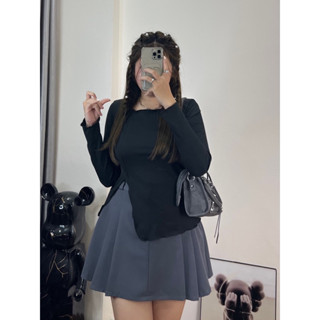 Áo Thun Tăm Viền Bèo Xẻ Tà Bigsize HOT HIT AT37