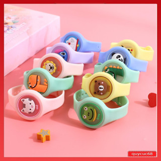 Đồng hồ đuổi muỗi tinh dầu phát sáng , Vòng đeo tay đuổi muỗi họa tiết động vật vui nhộn cute cho bé