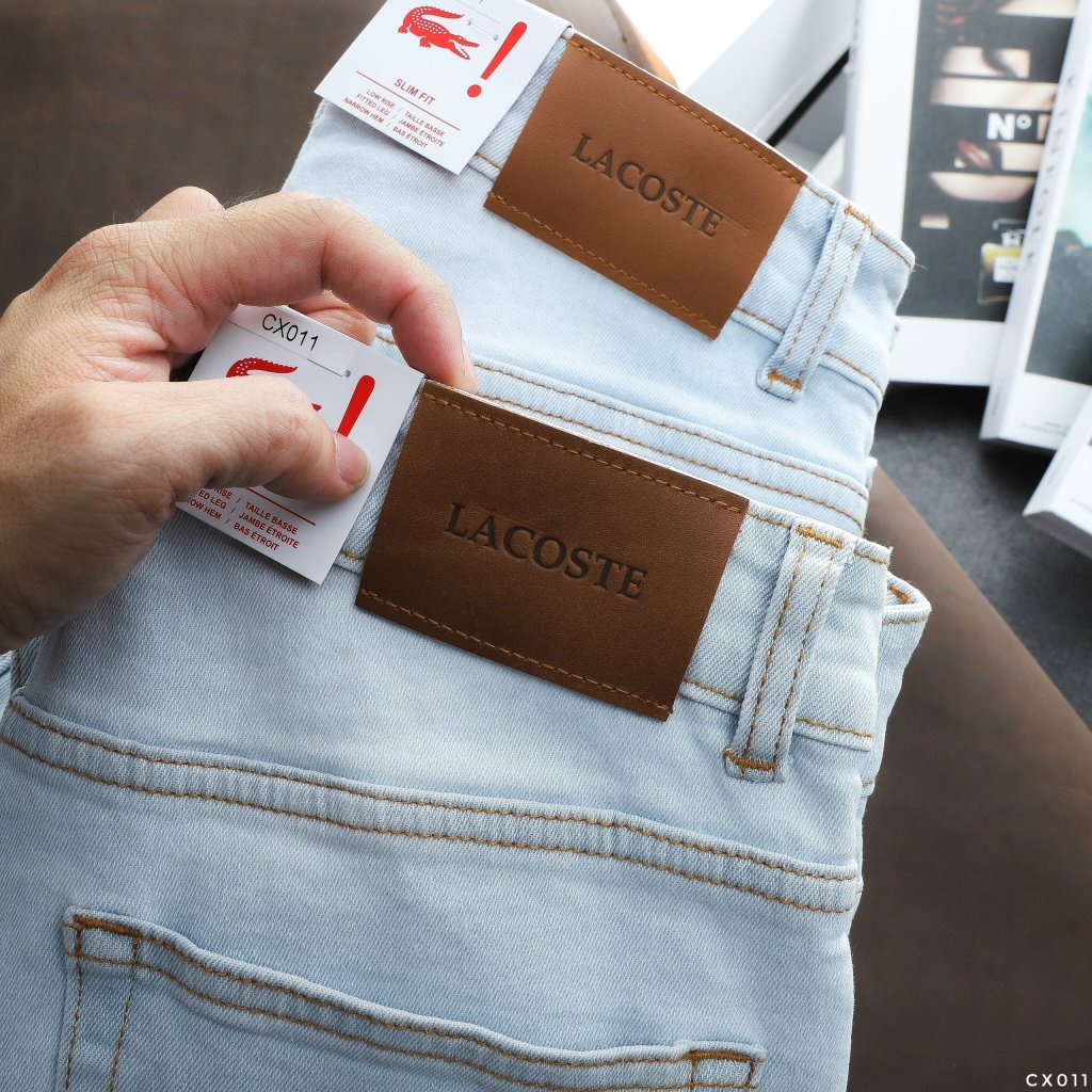 Quần jean dài nam Lcst xanh nhạt,Form Slimfit,chất vải co dãn,ống quần 15 - 18cm,hàng xuất dư-JLC 210416