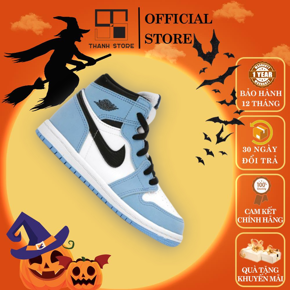 Giày thể thao nữ trắng xanh giày AIR JORDAN 1 RETRO HIGH OG "UNIVERCITY BLUE" _ hàng thời trang - NAJ1HU