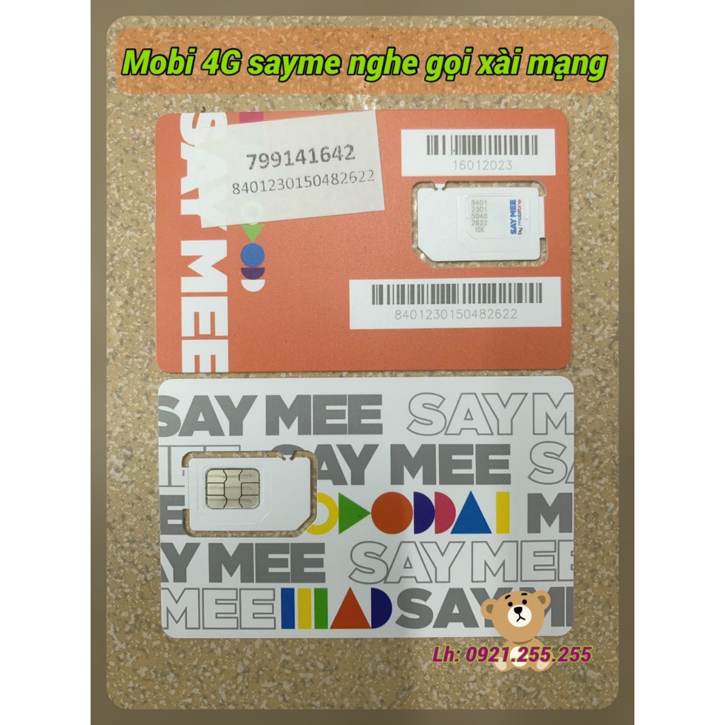 Sim MOBI 4G sayme nghe gọi xài mạng giá rẻ