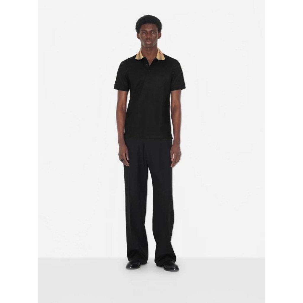 Áo Polo Nam BBR Ngắn Tay Cổ Phối Karo PL32, Form slim, vải cotton gai pique, thấm hút, Hàng VNXK