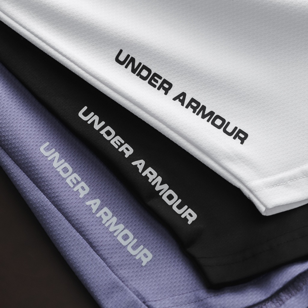 Áo thun nam tập thể thao UNDER MEN TRAINING FLEECE 3LOGO, sợi vải đan xen thông thoáng, siêu mát, đàn hồi tốt