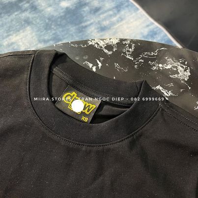 SKETCH MASCOT EMBROIDERY BLACK - Áo thun tee thêu hình mặt cười Mascot trước ngực