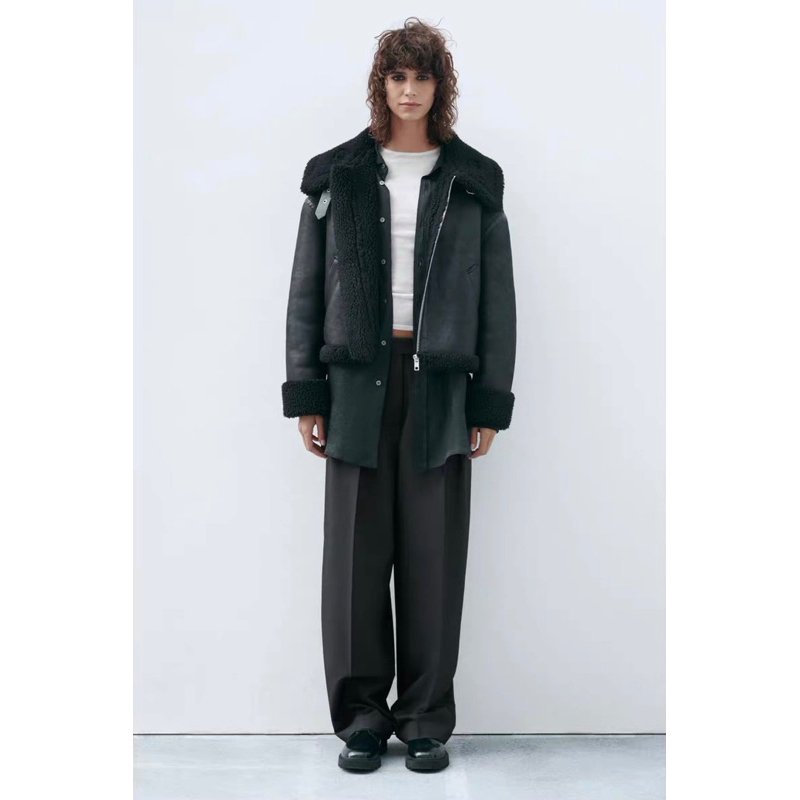 Order áo khoác auth tuồn ZARA của nữ Áo khoác biker mặc hai mặt ZW Collection