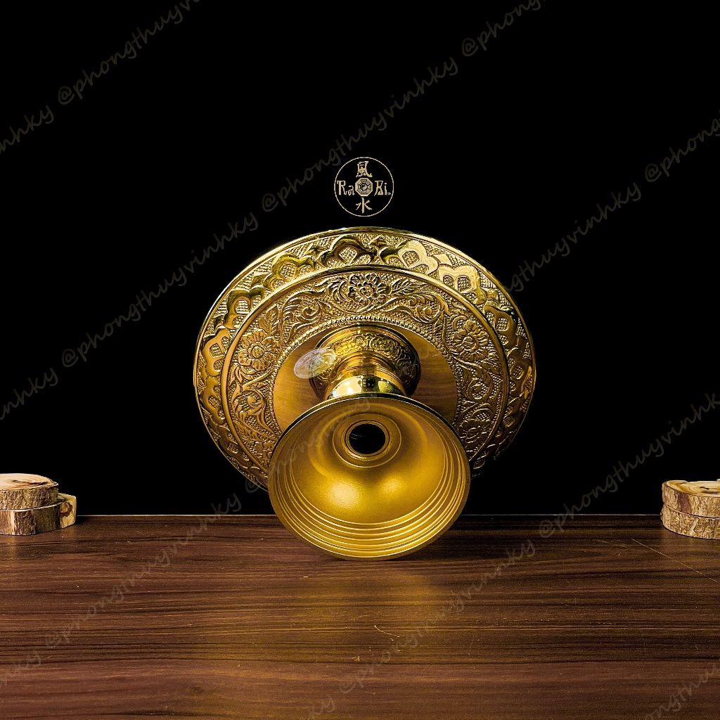 Dĩa Trái Cây Chân Cao Mặt Dĩa 17cm - Vật Phẩm Đồng Thờ Cúng Vĩnh Tiến Chất Lượng Cao
