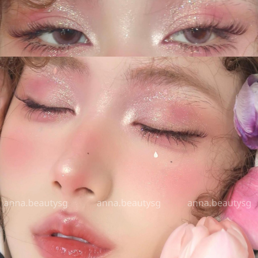 Phấn mắt nội địa trung nhẹ nhàng cho người mới bắt đầu Sweet mint Rose Gone