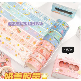 Cuộn băng dán washi giấy trang trí dễ thương Decor