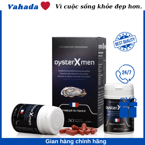 Viên uống tăng cường sinh lý nam Oyster Xmen chiết xuất tinh chất hàu biển bồi bổ cơ thể-nhập khẩu Pháp (30 viên)