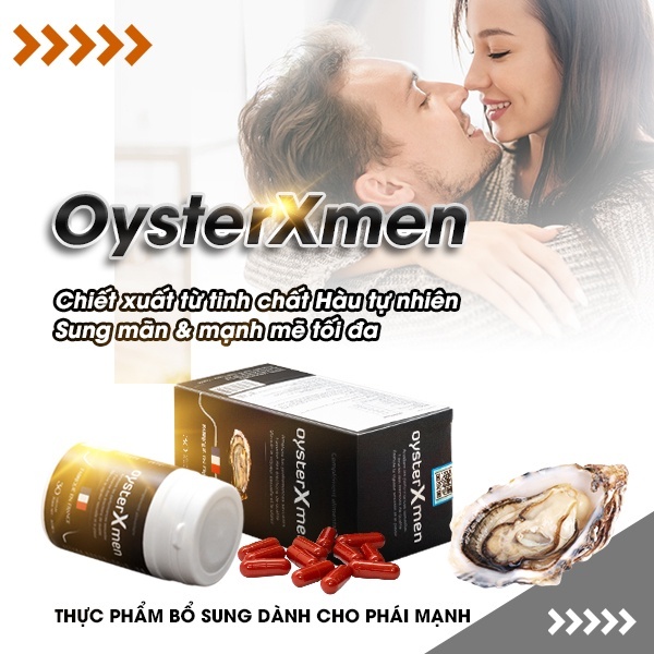 Viên uống tăng cường sinh lý nam Oyster Xmen chiết xuất tinh chất hàu biển bồi bổ cơ thể-nhập khẩu Pháp (30 viên)