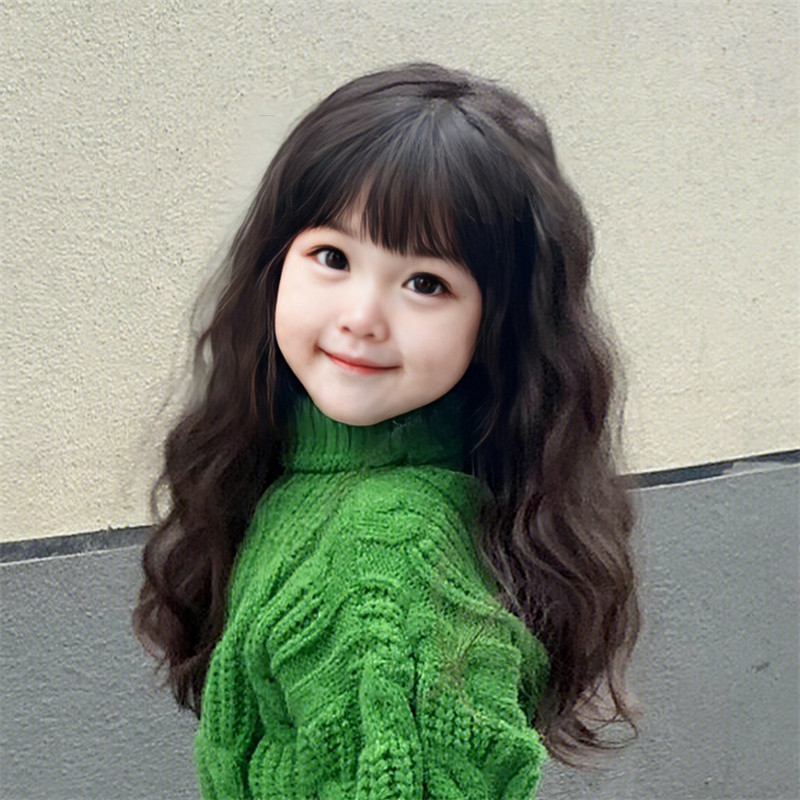 Bộ tóc giả dài nguyên đầu cho bé gái