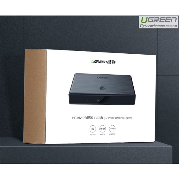 Bộ chia HDMI 1 ra 2 Cao Cấp Hỗ Trợ 4K@30Hz Ugreen 40201