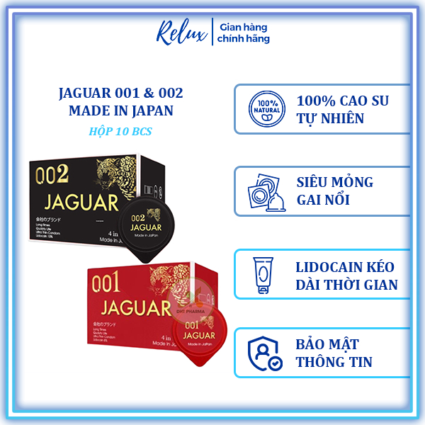 Bao cao su có gai nổi Jaguar cao cấp Nhật Bản Với 100% cao su tự nhiên