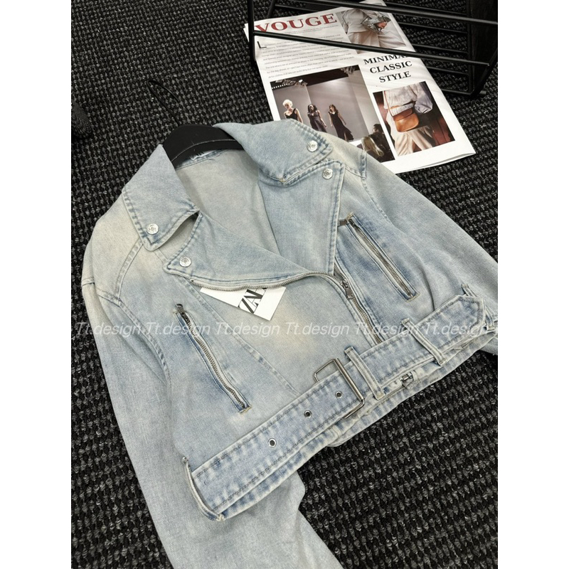 Áo bò khóa đai zara