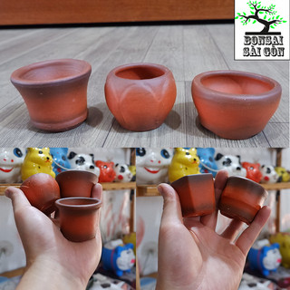 chậu đất nung đỏ bonsai mini 5x5