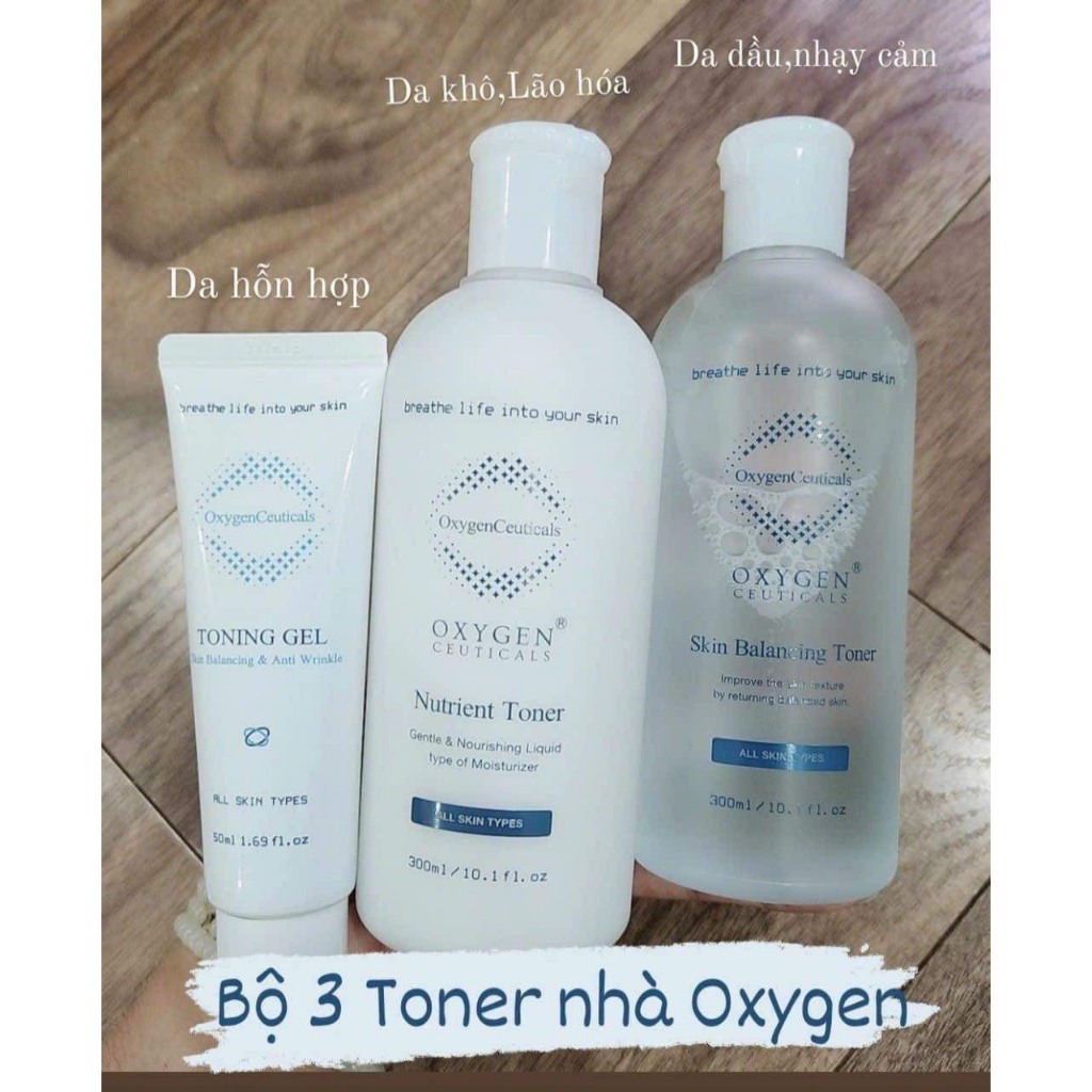 Măng tây baby - Toner Oxygen Ceuticals - Toner Dạng Sữa Nutrient & Toner Dạng Nước Skin Balancing