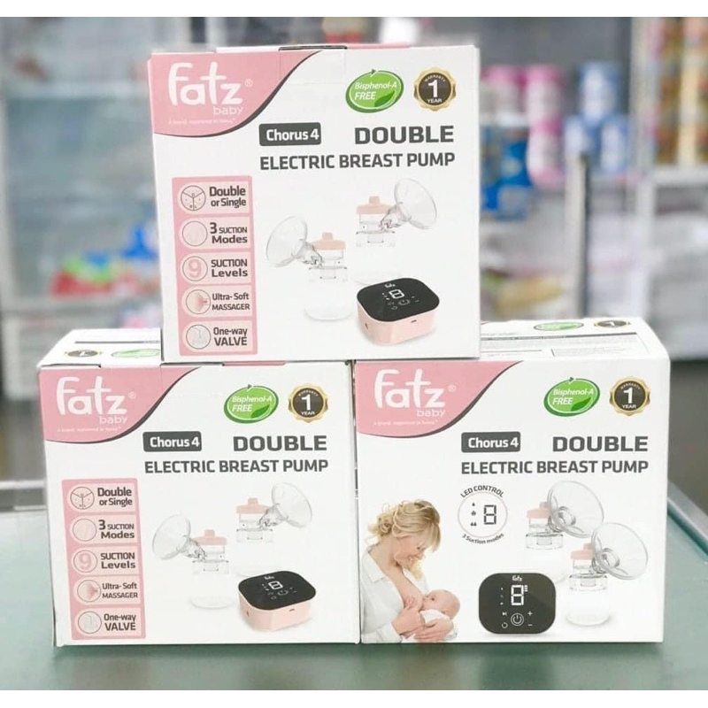 Máy hút sữa điện đôi Fatzbaby Chorus 4 - 3 chế độ mát xa, kích sữa, 9 cấp hút sữa, màn hình cảm ứng FATZ FB1101TY