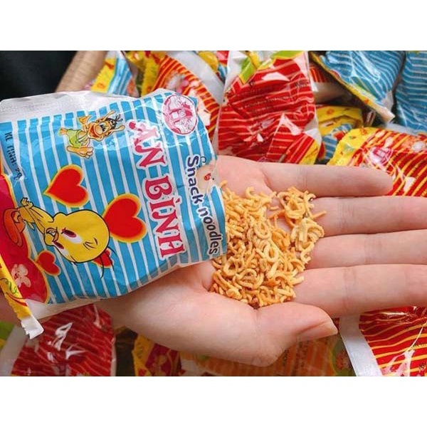 10 Gói Mì Tôm Trẻ Em Ăn Liền, Mì Trẻ Em, Mì An Bính, đồ ăn vặt tuổi thơ