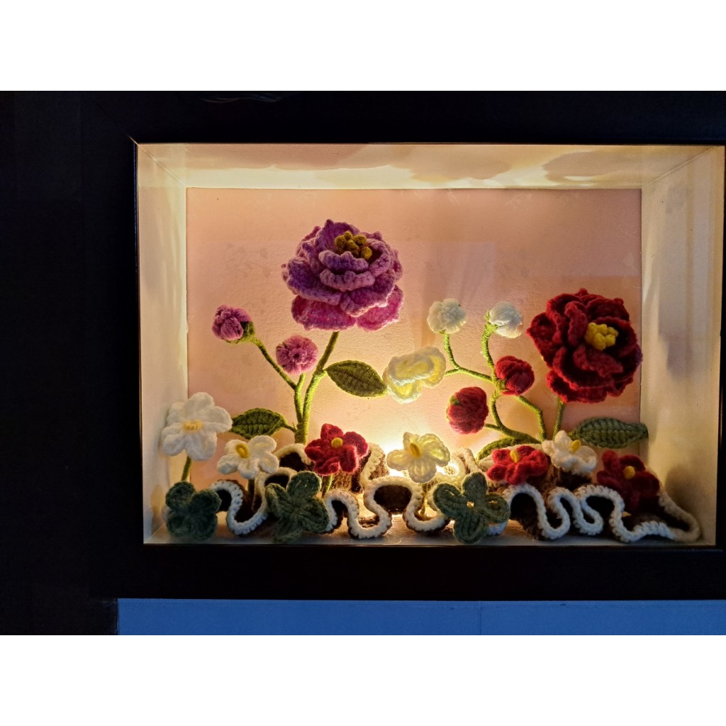 Tranh len đèn handmade nhà làm dùng trang trí nhà.Tặng quà. Biếu siêu xinh....