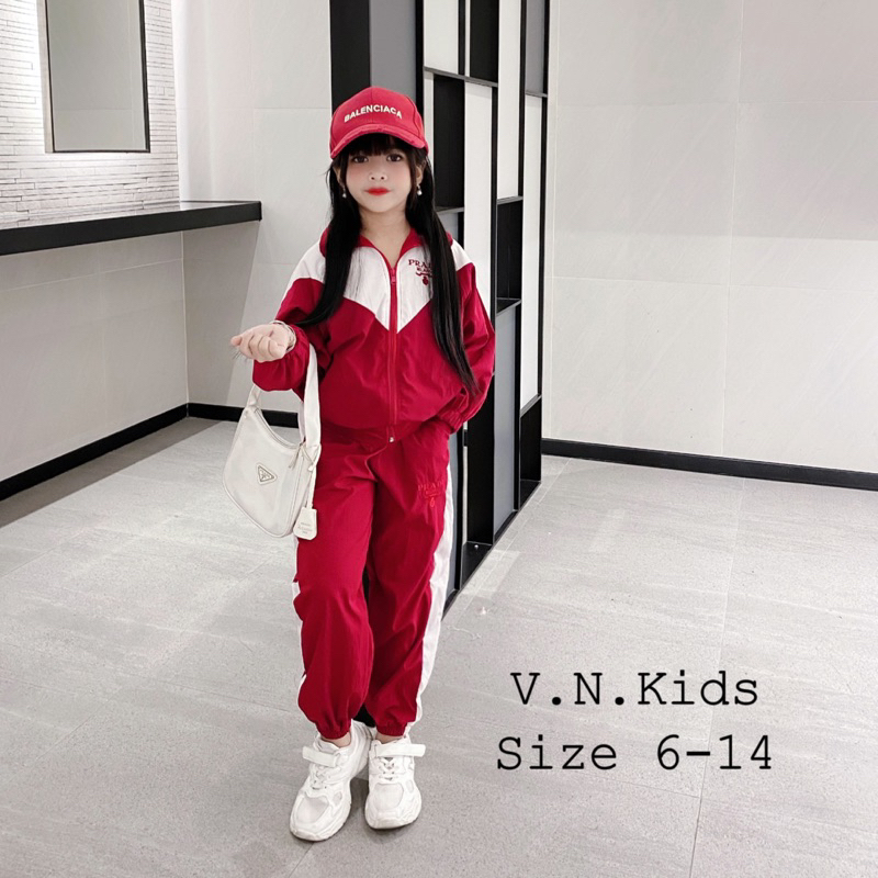 Bộ gió thêu Praa 2 lớp cho Bé size đại 18kg-43kg