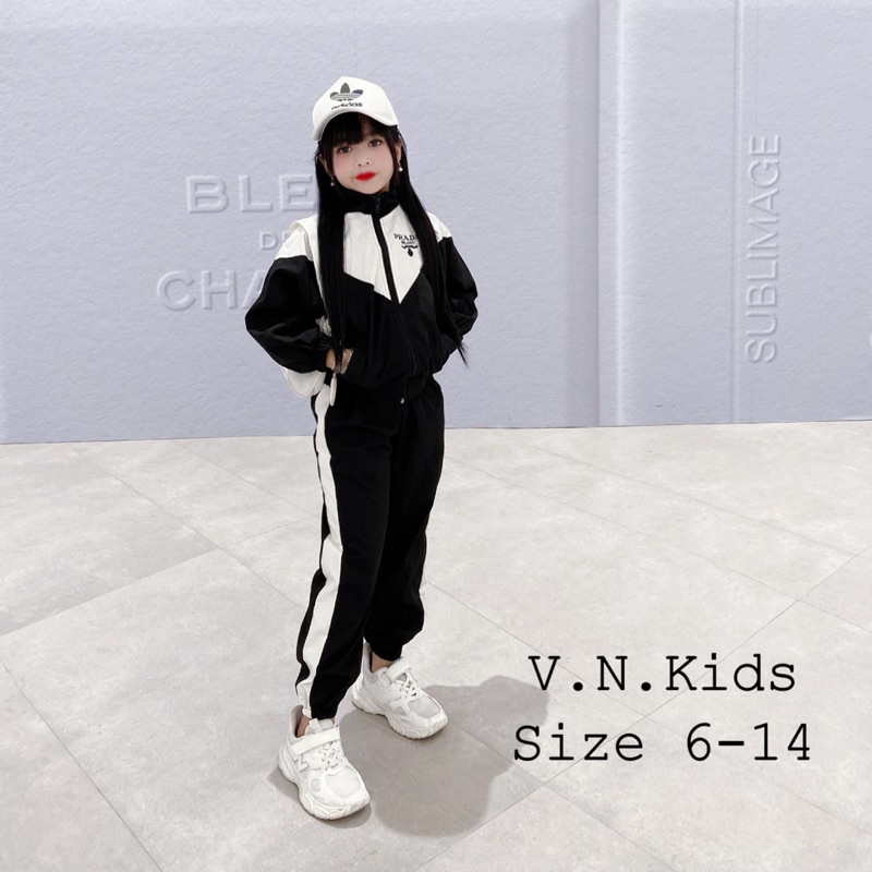 Bộ gió thêu Praa 2 lớp cho Bé size đại 18kg-43kg