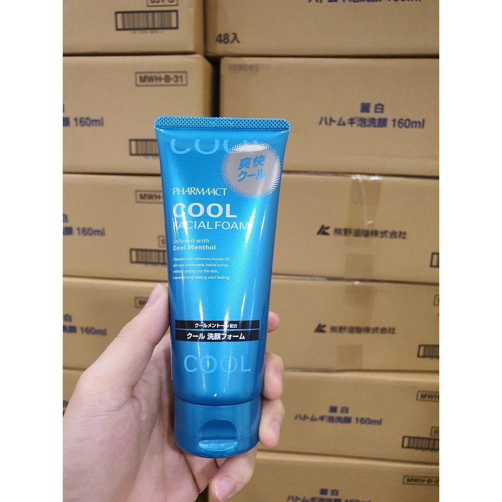 Sữa Rửa Mặt Nam Da Dầu Nhật Bản Pharmaact Cool 130g - Sữa Rửa Mặt Trắng Da Giảm Mụn Sạch Sâu Hàng Nội Địa Jada Market