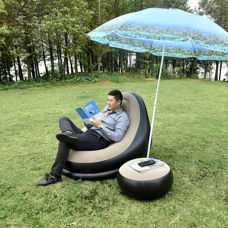 Ghế Hơi Tựa Lưng Ghế Bơm Hơi Lót Nhung Mềm Mại Chất Liệu Dày Hàng Cao Cấp