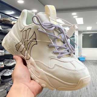 Giày snaeker MLB ny chữ vàng Hot trend nam nữ, Giày thể thao MLB ny độn đế tăng chiều cao 5cm - Yabi_boutique
