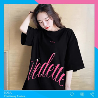 Áo phông nữ unisex tay lỡ VEDETTE, áo thun nữ form rộng mặc cặp, nhóm phong cách ulzzang