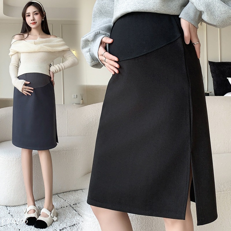 Chân Váy Dạ Bầu Mỏng Công Sở CVB106
