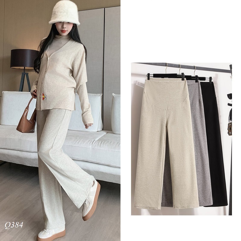 Quần Nhung Dạ Bầu Dáng Rộng Q0384