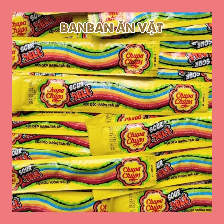 Kẹo dẻo cầu vồng Chupa Chups sour belt hương trái cây