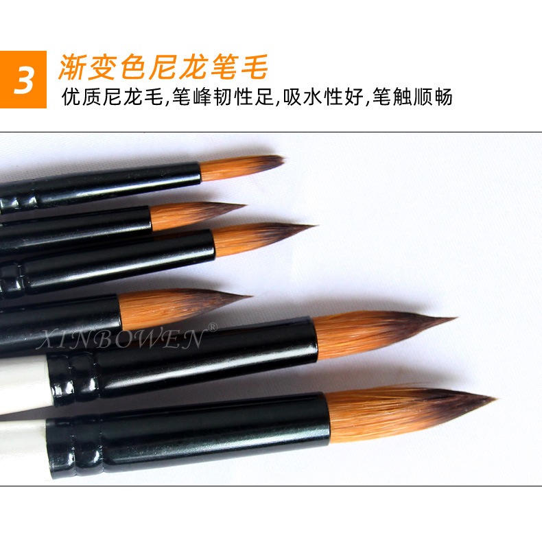 Bộ cọ màu trắng oval dùng để vẽ sơn dầu