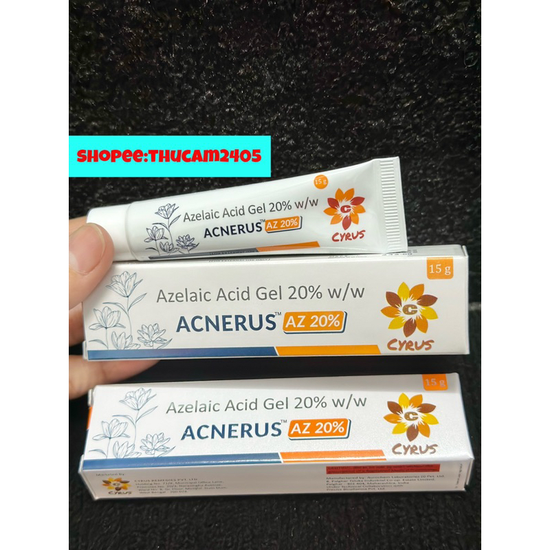 Gel ACNERUS AZ Azelaic acid 20% giúp mờ thâm mụn, thâm đỏ, giảm mụn .