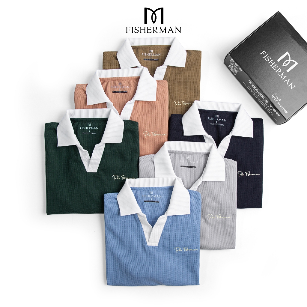 Áo Polo Nam Vải Air Active Cao Cấp Tay Phối Màu Phong Cách Trẻ Trung Năng Động FM-05 Fisherman