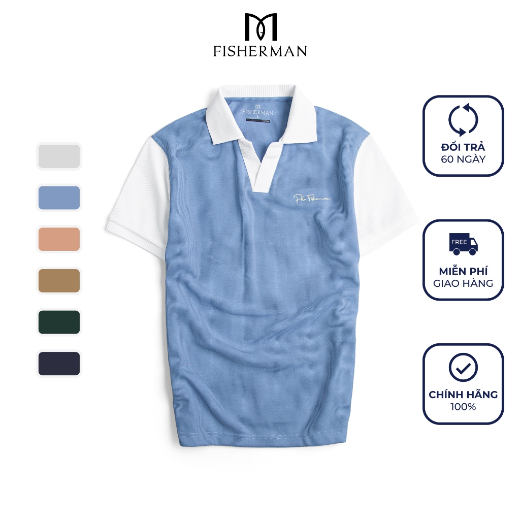 Áo Polo Nam Vải Air Active Cao Cấp Tay Phối Màu Phong Cách Trẻ Trung Năng Động FM-05 Fisherman