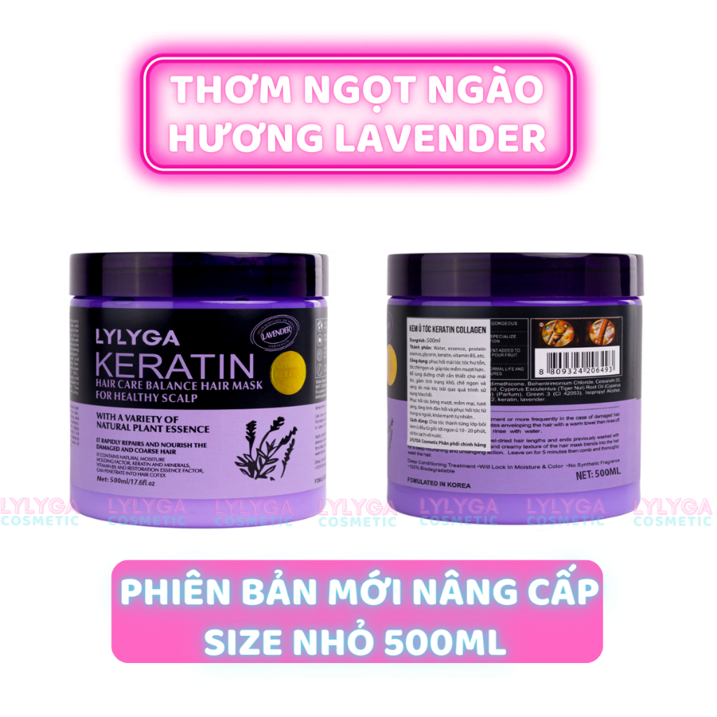Kem ủ tóc KERATIN COLLAGEN 1000ML và 500ML LAVENDER BRAZIL NUT - Ủ hấp tóc cung cấp dưỡng chất KERATIN tự nhiên UT08