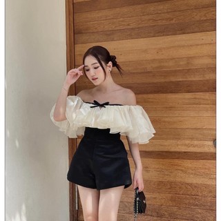 Áo kiểu hai tầng có dây cột nơ siêu xinh