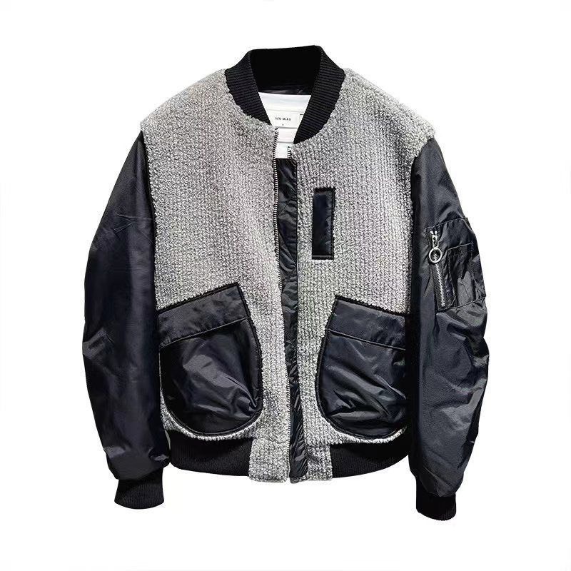 Áo khoác nam bomber màu đen thiết kế họa tiết độc lạ phá cách